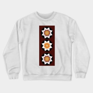 Traditional Asian Art Flower Design Crewneck Sweatshirt